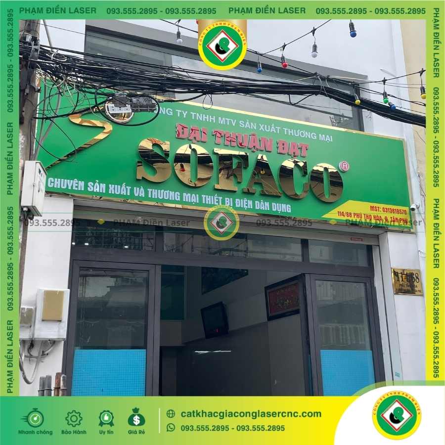 Quy trình thực hiện, sản xuất biển hiệu Alu Công ty Sofaco