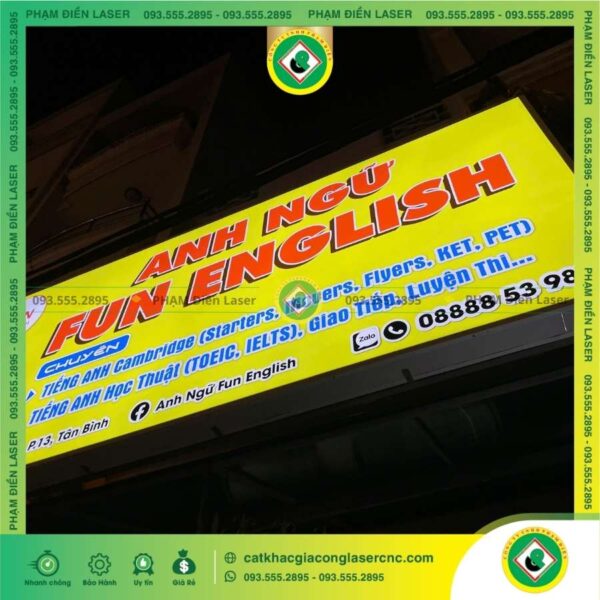 Tại sao nên làm biển hiệu bạt LED thanh cho trung tâm anh ngữ